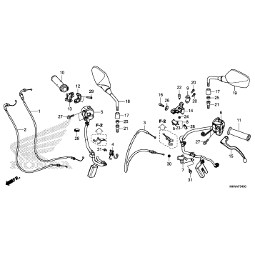 HANDLE LEVER@SWITCH@CABLE