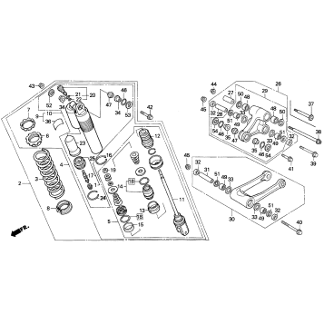 REAR SHOCK ABSORBER 91-93
