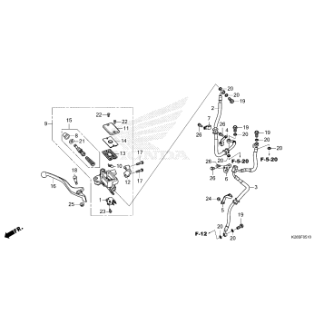 FRONT BRAKE MASTER       CYLINDER (GROM125A)