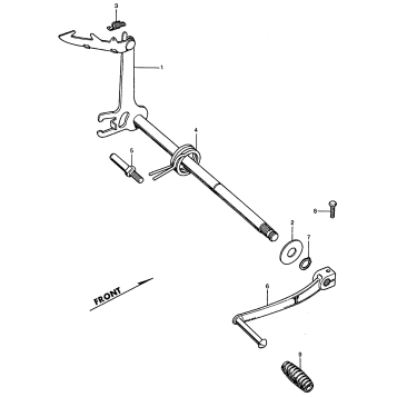 SHIFT SPINDLE + CHANGE PEDAL