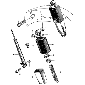 CA160 REAR SHOCK ABSORBER