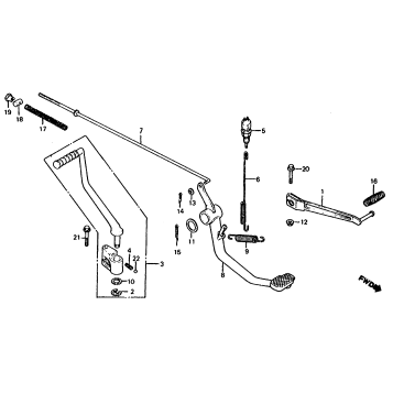 PEDAL + KICK STARTER ARM