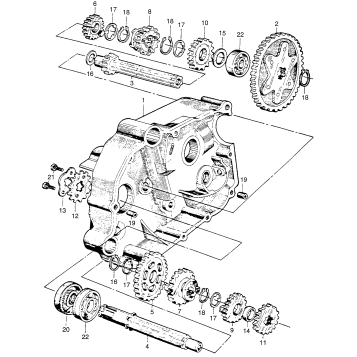 4 SP TRANSMISSION + LEFT CRANK CRANKCASE (2)