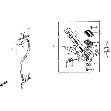 FR. BRAKE MASTER CYL.