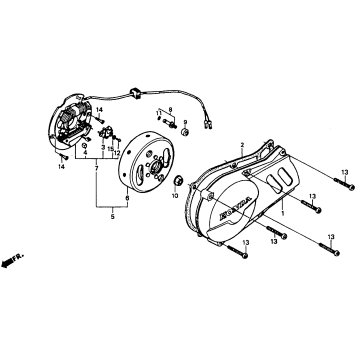 LEFT CRANKCASE COVER 85-91