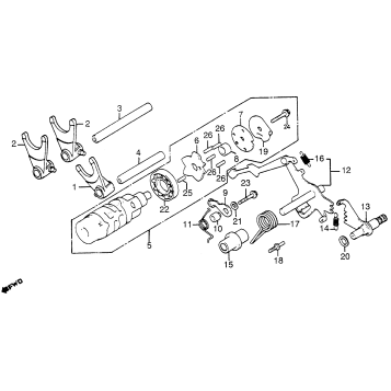 SHIFT DRUM + SHIFT FORK