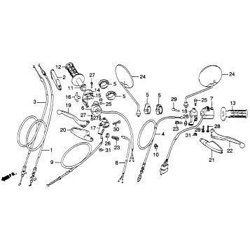 CONTROL LEVERS + SWITCHES + CABLES 82-83