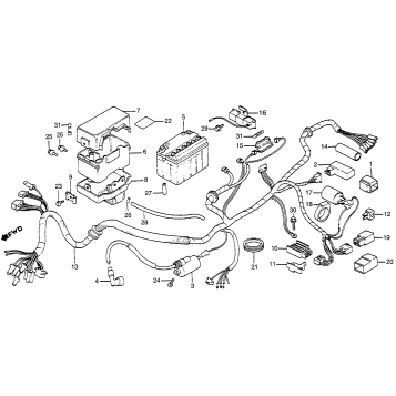 WIRE HARNESS + BATTERY