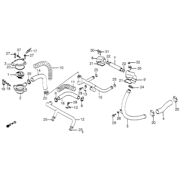 WATER PIPE + THERMOSTAT