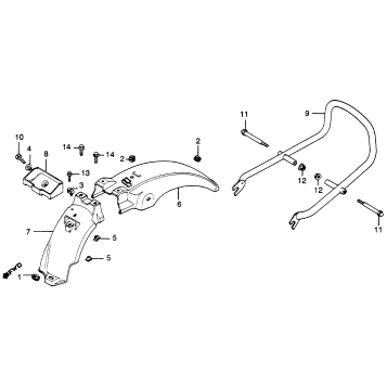 REAR FENDER + BUMPER