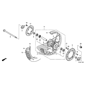 REAR WHEEL (CRF230L)