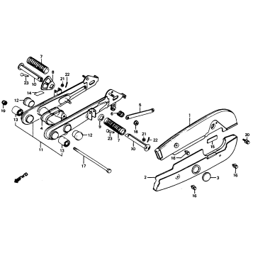 SWINGARM + CHAIN CASE 83