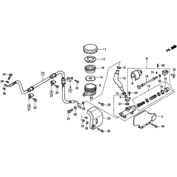 REAR BRAKE MASTER CYLINDER