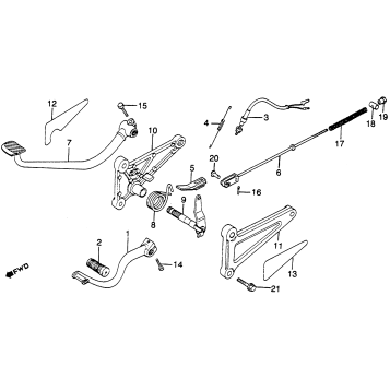 SHIFT PEDAL + BRAKE PEDAL