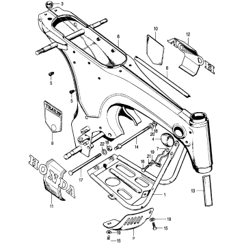 FRAME + CRANKCASE PROTECTOR