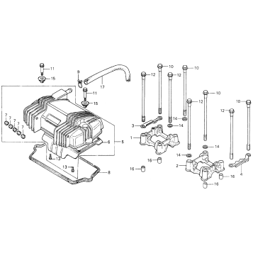 CYLINDER HEAD COVER + CAMSHAFT HOLDER