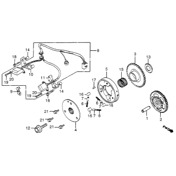 PULSE GENERATOR + STARTER CLUTCH