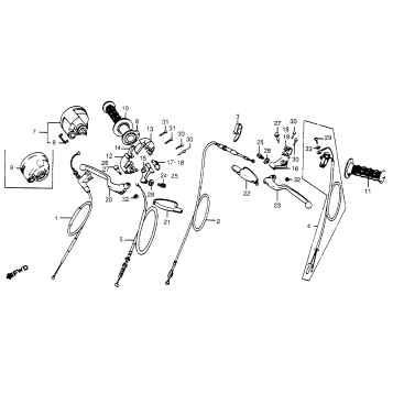CONTROL LEVERS + SWITCHES + CABLES