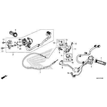 HANDLE LEVER@SWITCH@CABLE