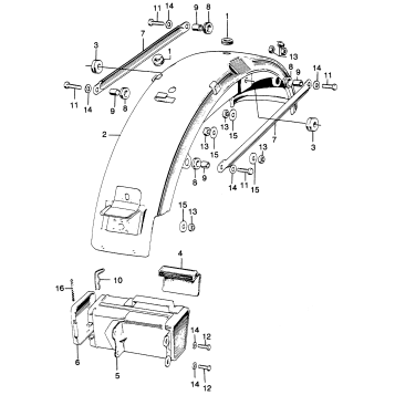 REAR FENDER + TOOL BOX TOOL BOX