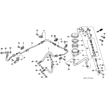 RR. BRAKE MASTER CYL.