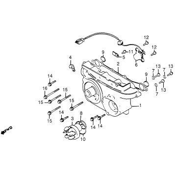 TRANSMISSION COVER + WATER PUMP