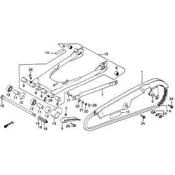 SWINGARM + CHAIN CASE