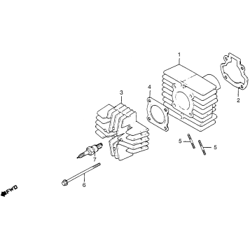 CYLINDER HEAD + CYLINDER 80