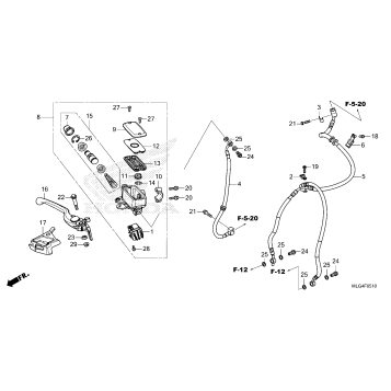 FRONT BRAKE MASTER       CYLINDER
