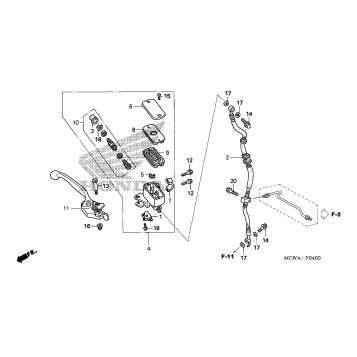 FRONT BRAKE MASTER       CYLINDER