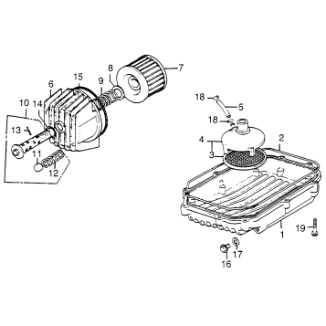 OIL FILTER + OIL PAN