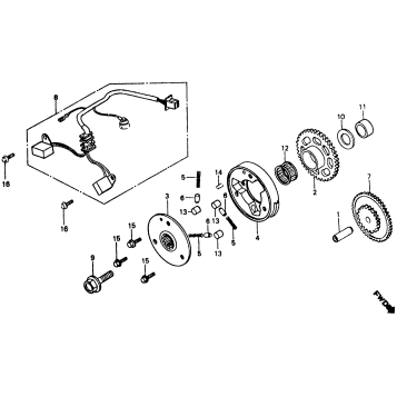 PULSE GENERATOR + STARTER CLUTCH