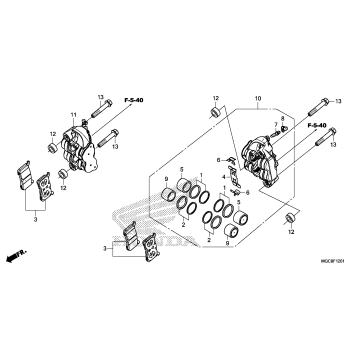 FRONT BRAKE CALIPER      (2)