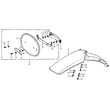 FRONT FENDER + NUMBER PLATE