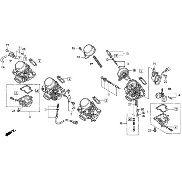 F3 CARBURETOR COMPONENTS 95-96
