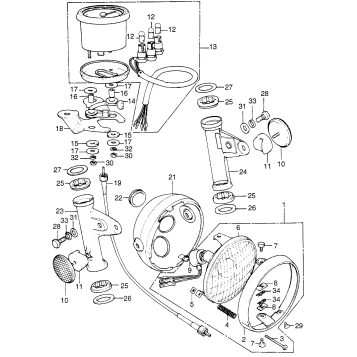 HEADLIGHT + SPEEDOMETER