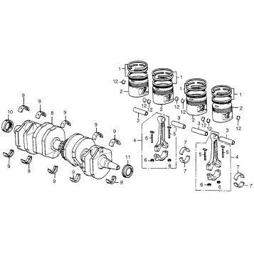 CRANKSHAFT + PISTON