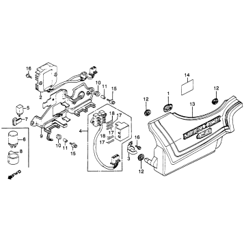 LEFT SIDE COVER + RECTIFIER + FUSE