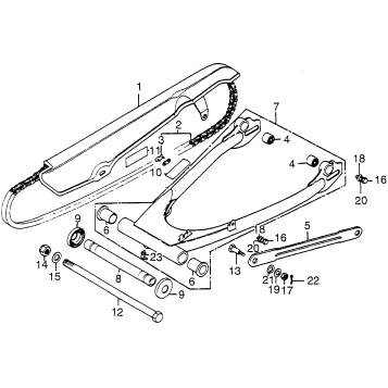 SWINGARM + CHAIN CASE