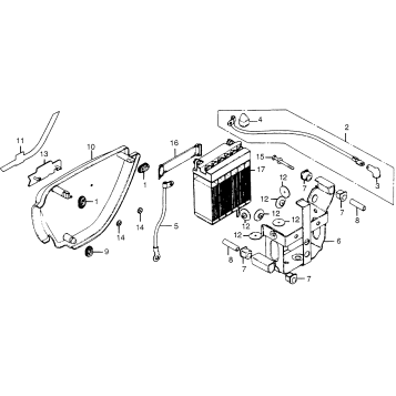 RIGHT SIDE COVER + BATTERY