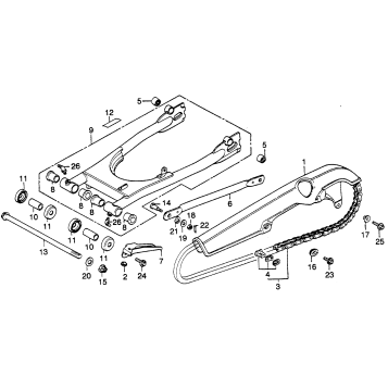 SWINGARM + CHAIN CASE