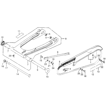 SWINGARM + CHAIN CASE