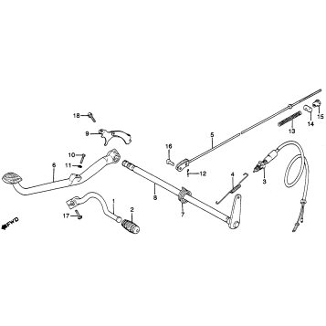 BRAKE PEDAL + GEARSHIFT PEDAL