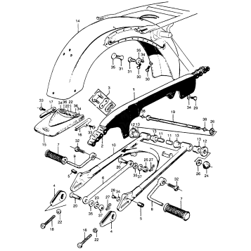 SWINGARM + REAR FENDER
