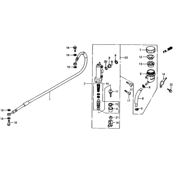 RR. BRAKE MASTER CYL. 92-95
