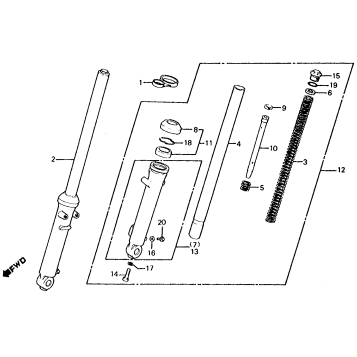 FRONT SHOCK ABSORBER 81-82