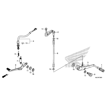 BRAKE PEDAL@CHANGE PEDAL