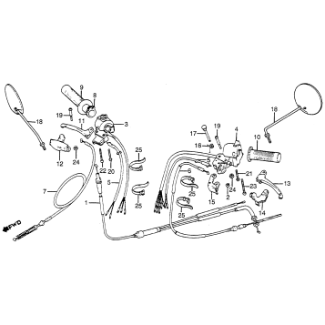 HANDLEBAR + SWITCH + CABLE