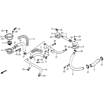 WATER PIPE + THERMOSTAT