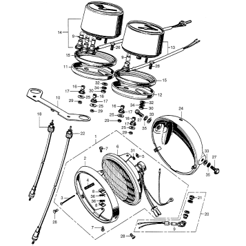 HEADLIGHT + SPEEDOMETER